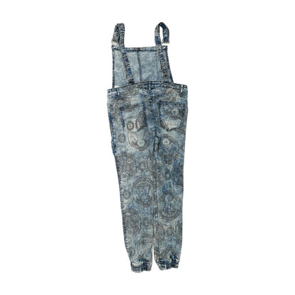 Blue Solid Overalls Jeans