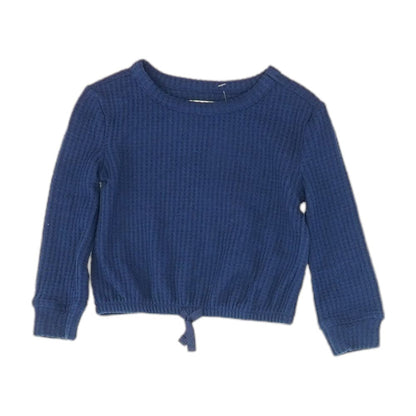 Navy Solid Crewneck Knit Top