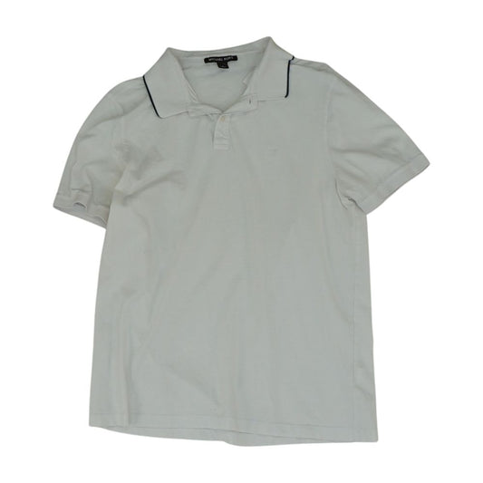 White Solid Short Sleeve Polo