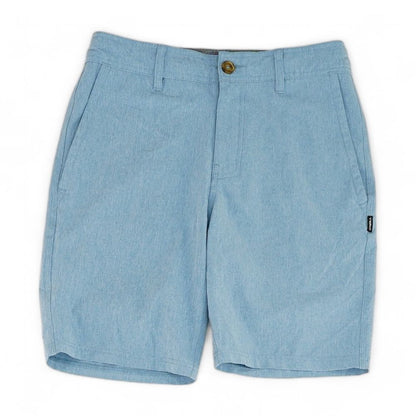 Blue Solid Chino Shorts