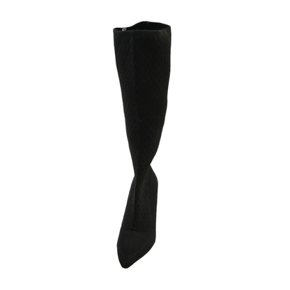 Vapour Black Knee High Boots