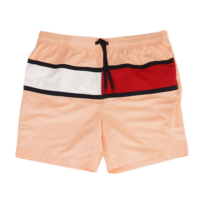 Peach Color Block Swim Shorts