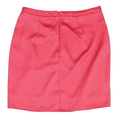 Pink Solid Mini Skirt