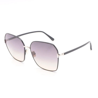 Black Claudia-02 Square Sunglasses