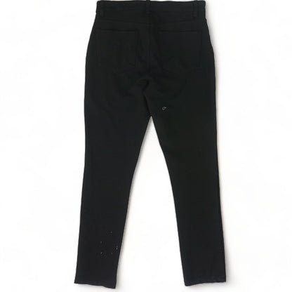 Black Solid Five Pocket Pants