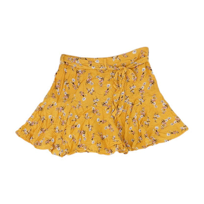 Yellow Floral Mini Skirt