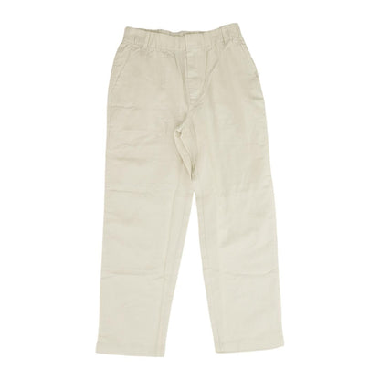 Beige Solid Pants