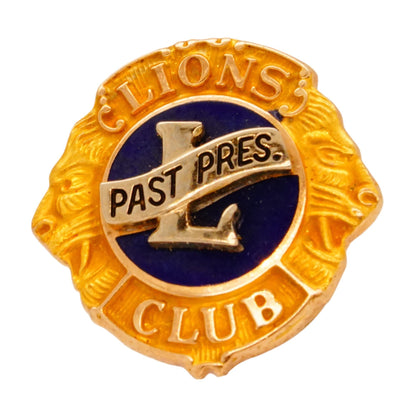 10K Gold Lions Club Past President Blue Accent Pin