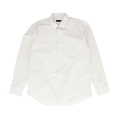 White Misc Long Sleeve Button Down