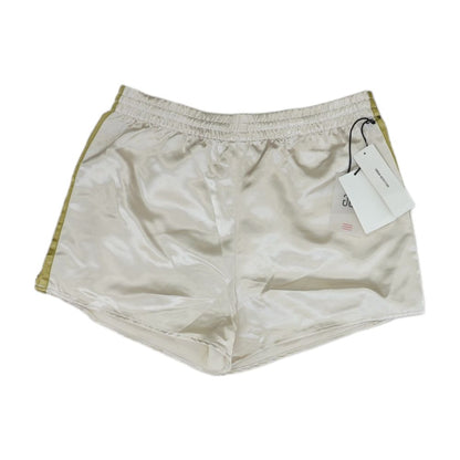 Beige Striped Active Shorts