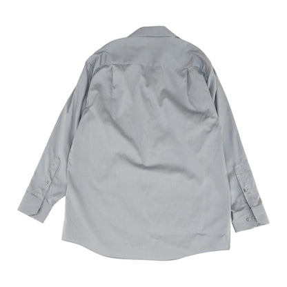 Gray Solid Long Sleeve Button Down