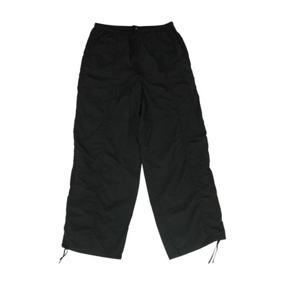 Black Solid Active Pants