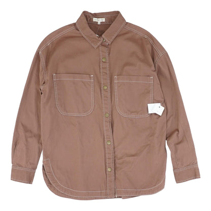 Brown Solid Button Down