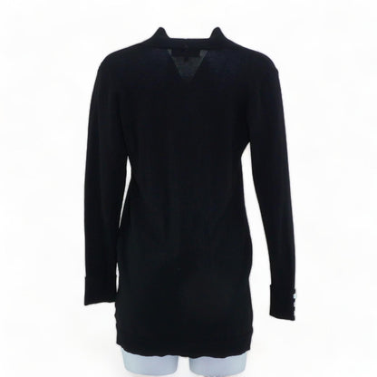 Black Solid Cardigan Sweater