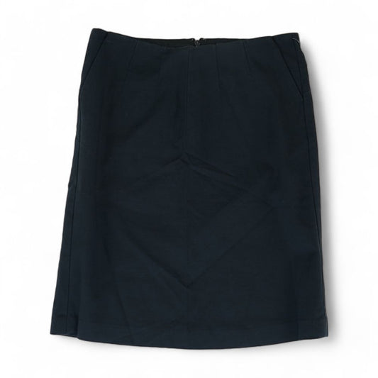 Black Solid Midi Skirt