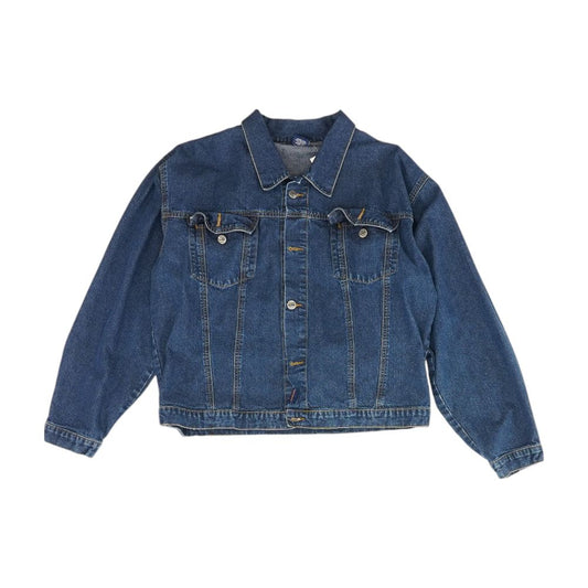 Blue Solid Denim Jacket