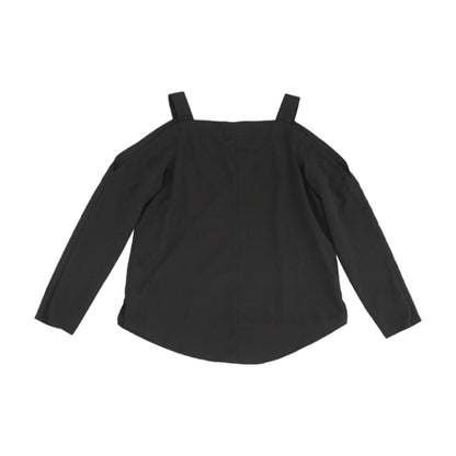 Black Solid Long Sleeve Blouse