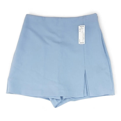 Blue Solid Skort Skirt