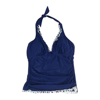 Navy Solid Swim Top