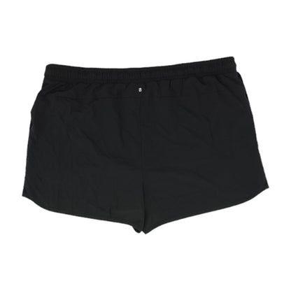 Black Solid Active Shorts