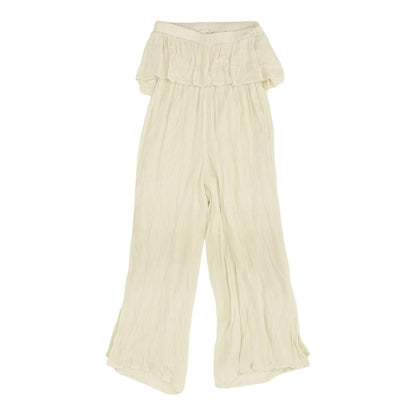 Beige Solid Jumpsuit