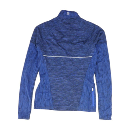 Blue Solid 1/4 Zip Pullover