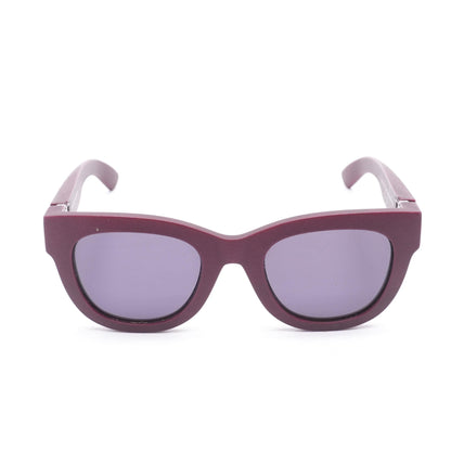 Burgundy Sun Dew Square Sunglasses