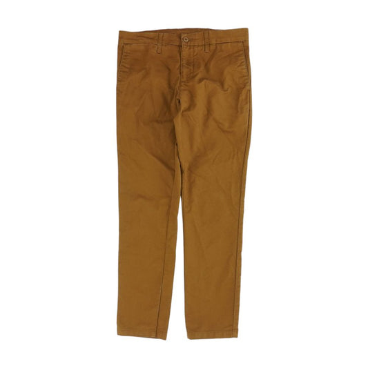 Brown Solid Khaki Pants