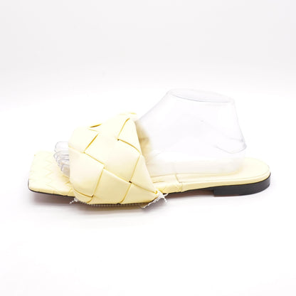 The Lido Flat Yellow Casual Slide Sandals