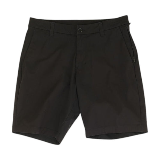 Black Solid Chino Shorts