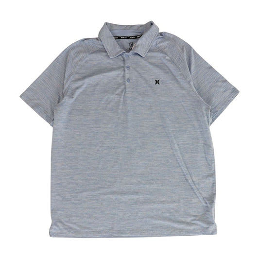 Blue Solid Short Sleeve Polo