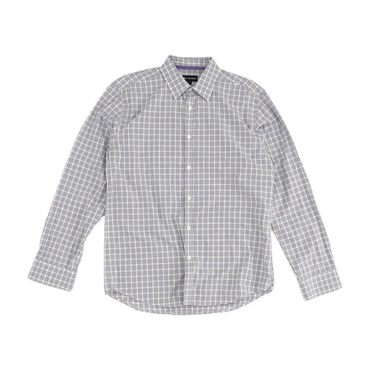 Purple Check Long Sleeve Button Down