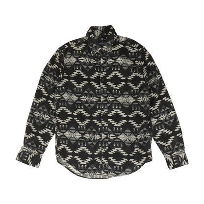 Black Ikat Long Sleeve Button Down