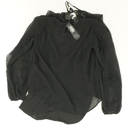 Black Solid Long Sleeve Blouse