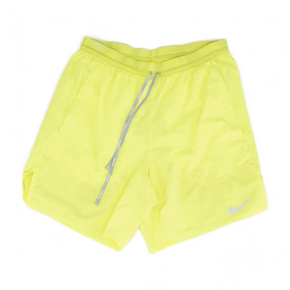 Neon Yellow Solid Active Shorts