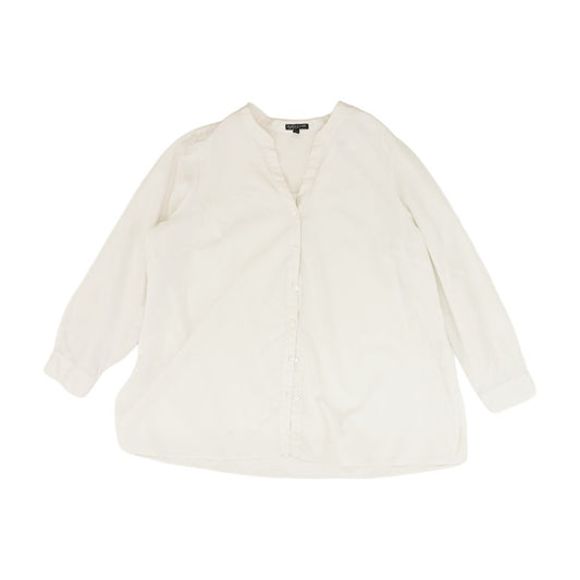 White Solid Button Down