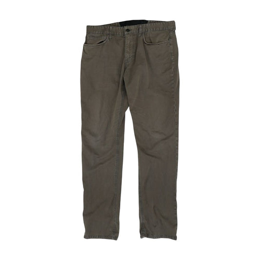 Gray Solid Khaki Pants