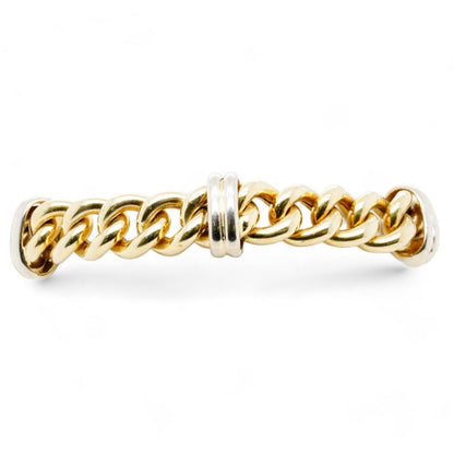 14K Gold Hollow Curb Link Bracelet