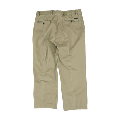 Tan Solid Chino Pants