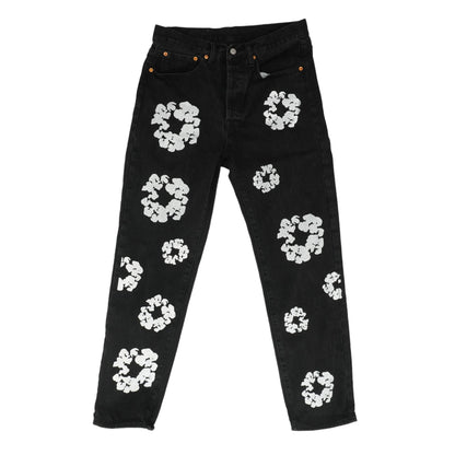 x Denim Tears Cotton Wreath Black Jeans