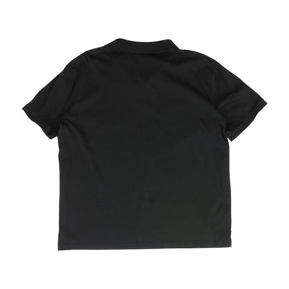 Black Solid Short Sleeve Polo