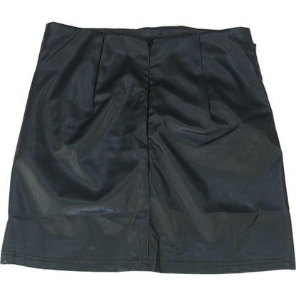 Black Solid Mini Skirt