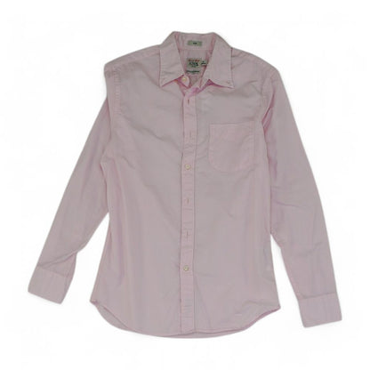 Pink Solid Long Sleeve Button Down