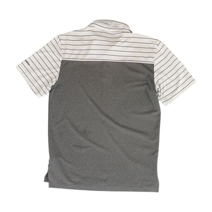 Gray Solid Short Sleeve Polo