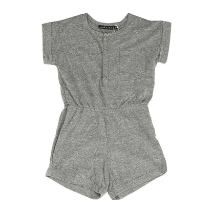 Gray Solid Romper