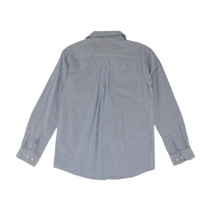 White Striped Long Sleeve Button Down