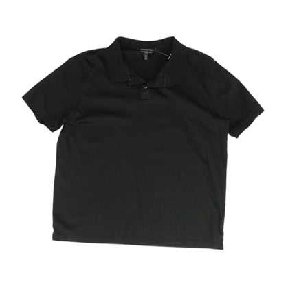 Black Solid Short Sleeve Polo