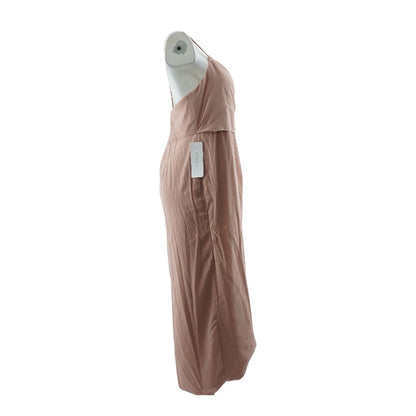 Mauve Solid Maxi Dress