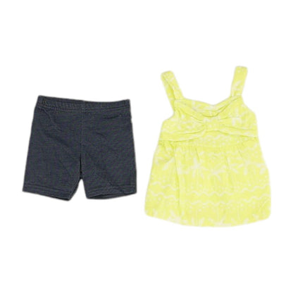 Neon Green Graphic Short Set