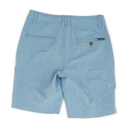 Blue Solid Chino Shorts